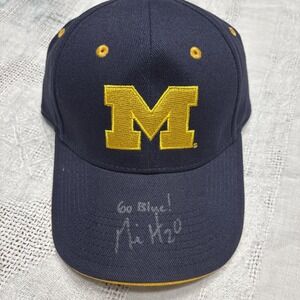 University Of Michigan Hat Signatures Hat Blue SnapBack Cap College Football